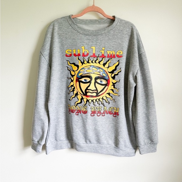 LAST 1! CLEARANCE Sublime Grey Rock Fleece Pullover Cozy Comfy Sweatshirt - Picture 2 of 5